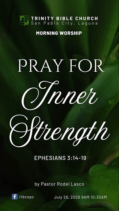 Pray for Inner Strength — Morning Worship sermon graphic